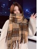 English Style Plaid Fashion Blanket Scarf